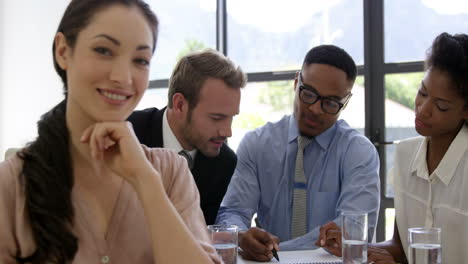 business people working together