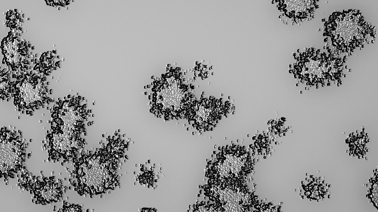 Abstract Background Digital Virus Molecules Greyscale