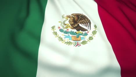 waving realistic mexico flag in 4k, loop animation
