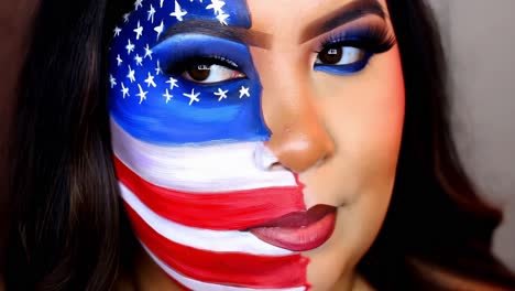 american flag face paint makeup