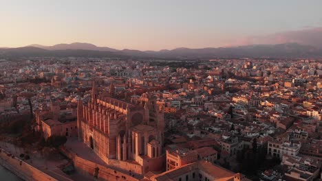 aerial footage from the largest island in the balearic islands, mallorca