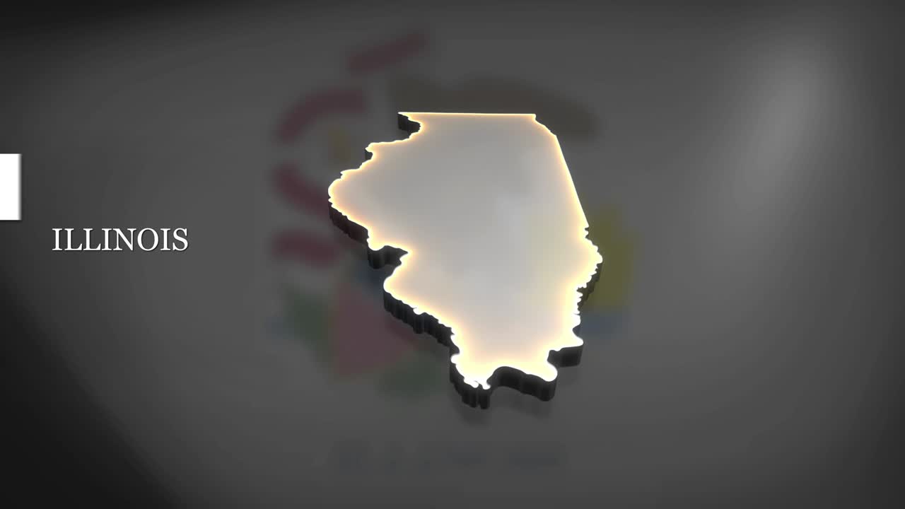 mapa animado en 3d de illinois