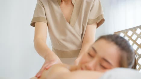 woman receiving a massage