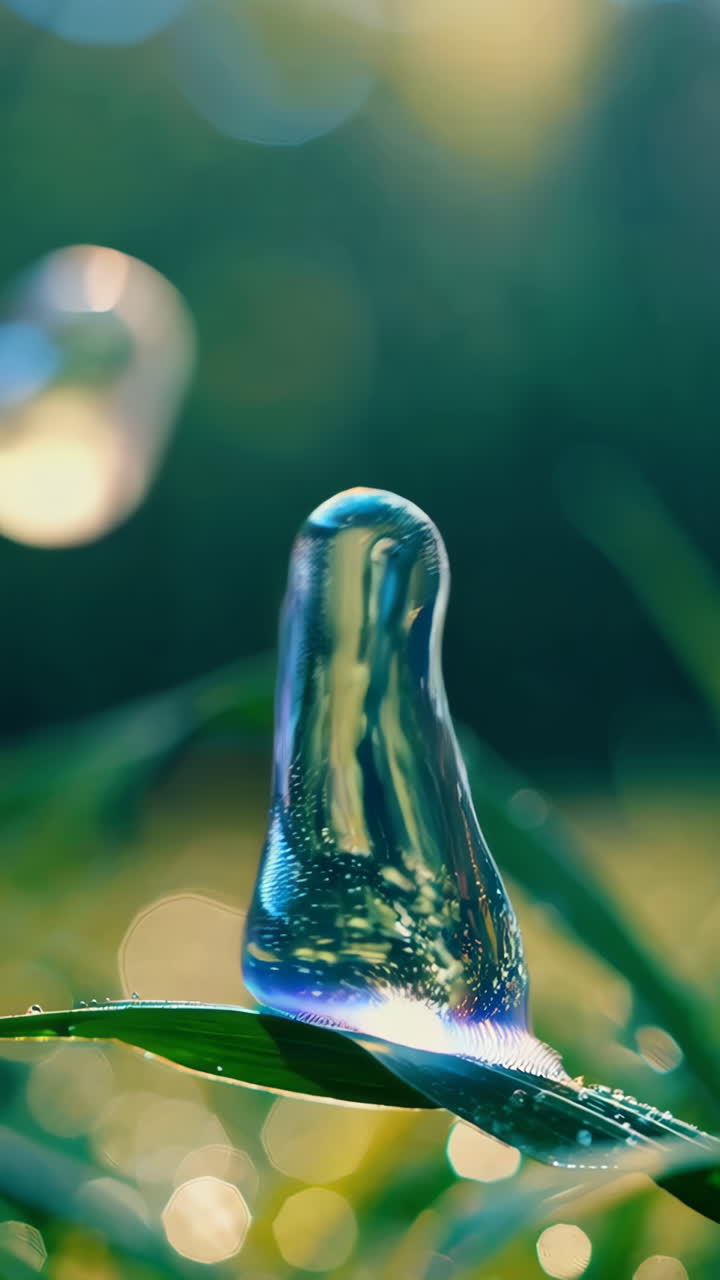 Delicate Flower in Dewy Grass