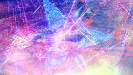 dark abstract rising particles on blue and pink texture - 4k seamless loop motion background animation