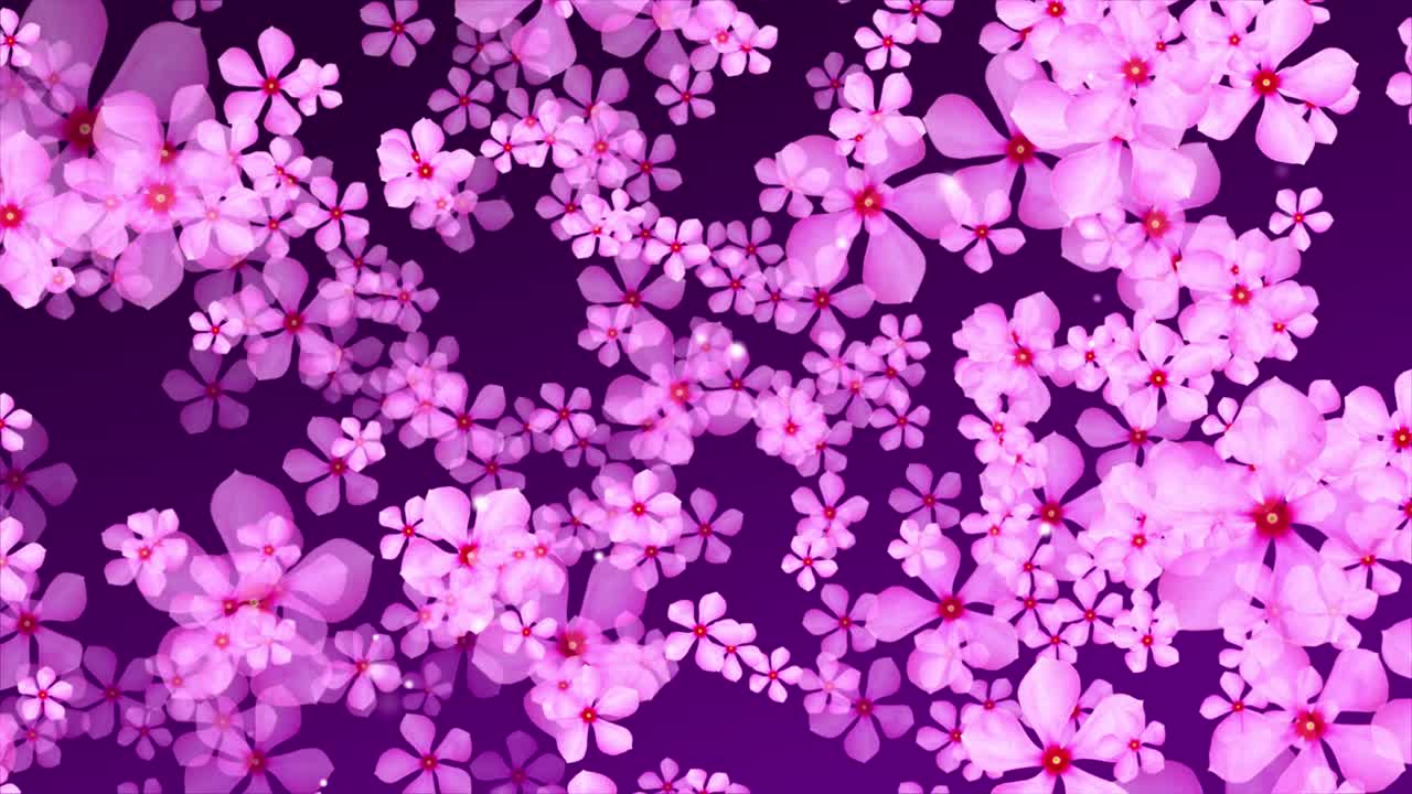 Pink flowers in the air the catharanthus flower is suspended from other flowers falling down