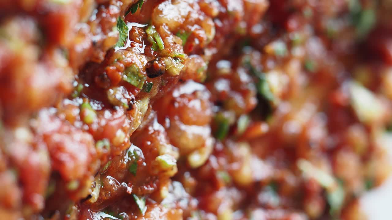 primer plano de la salsa de tomate