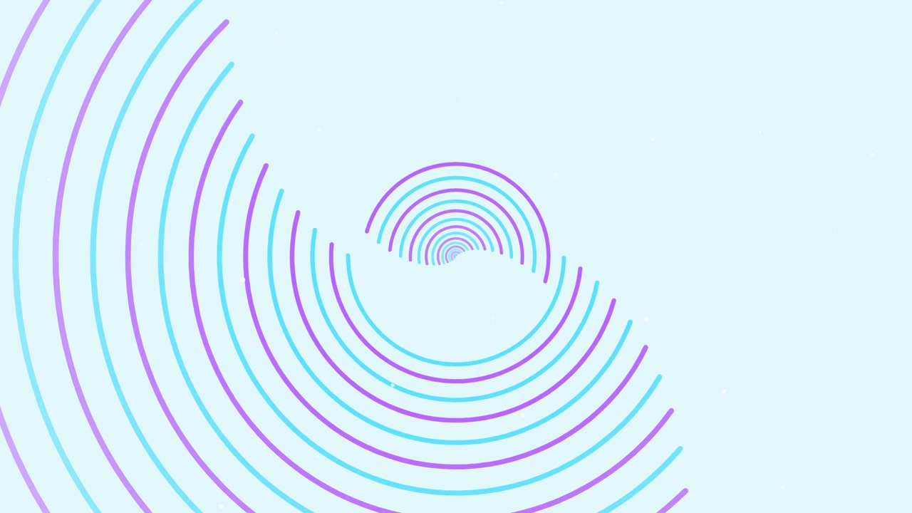 Abstract Animation of Rotating Concentric Circles in Pastel Colors
