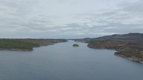 austefjorden sea between sotra and tofteroy island in oygarden norway