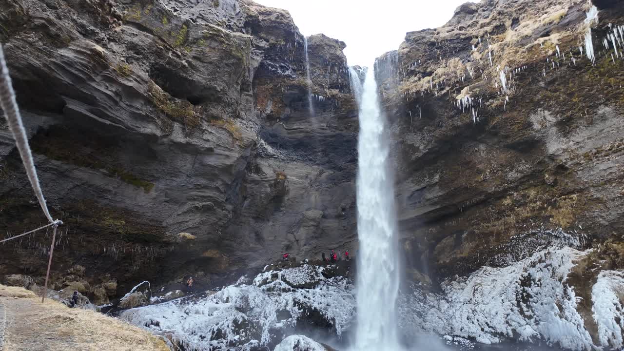 Majestic waterfall adventure in Iceland.