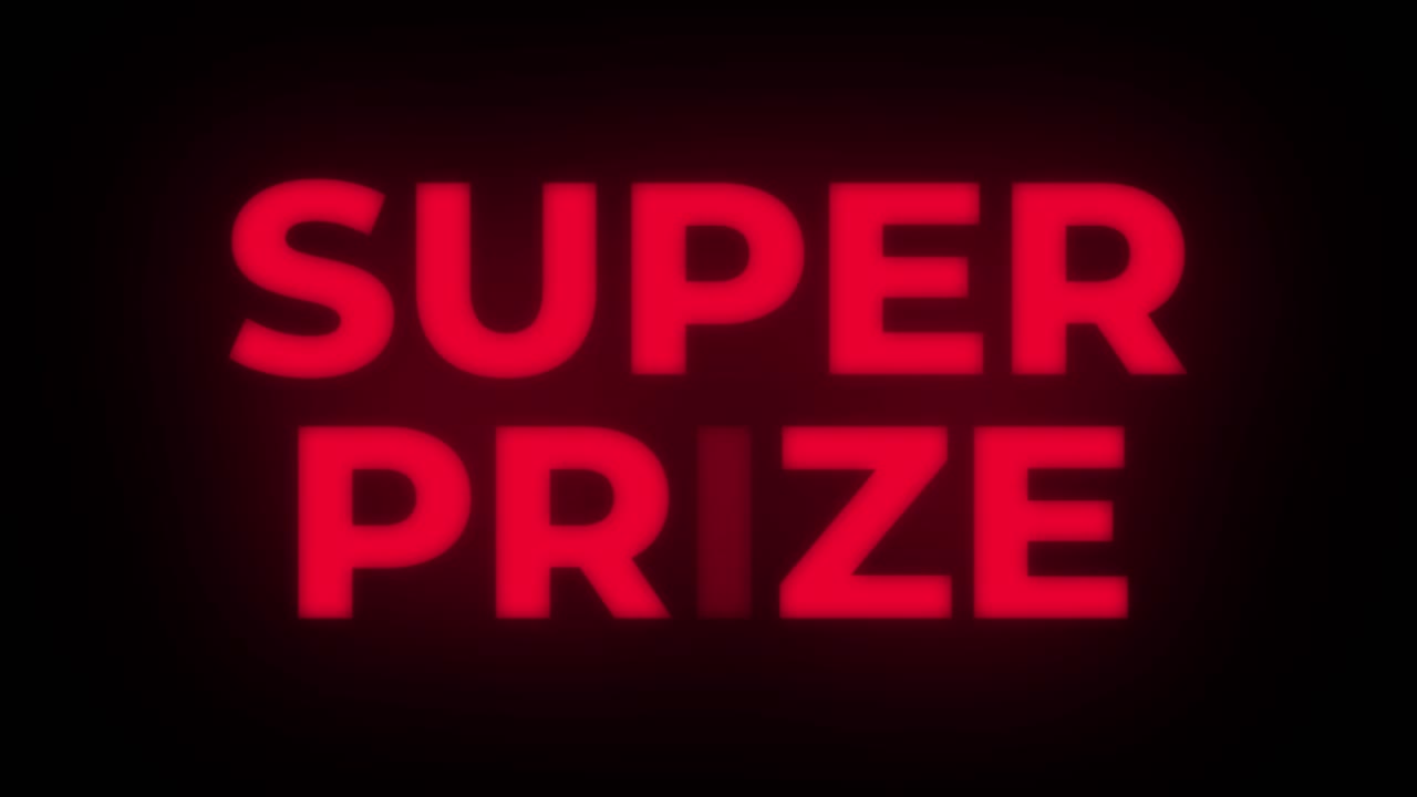 Super Prize Neon Text