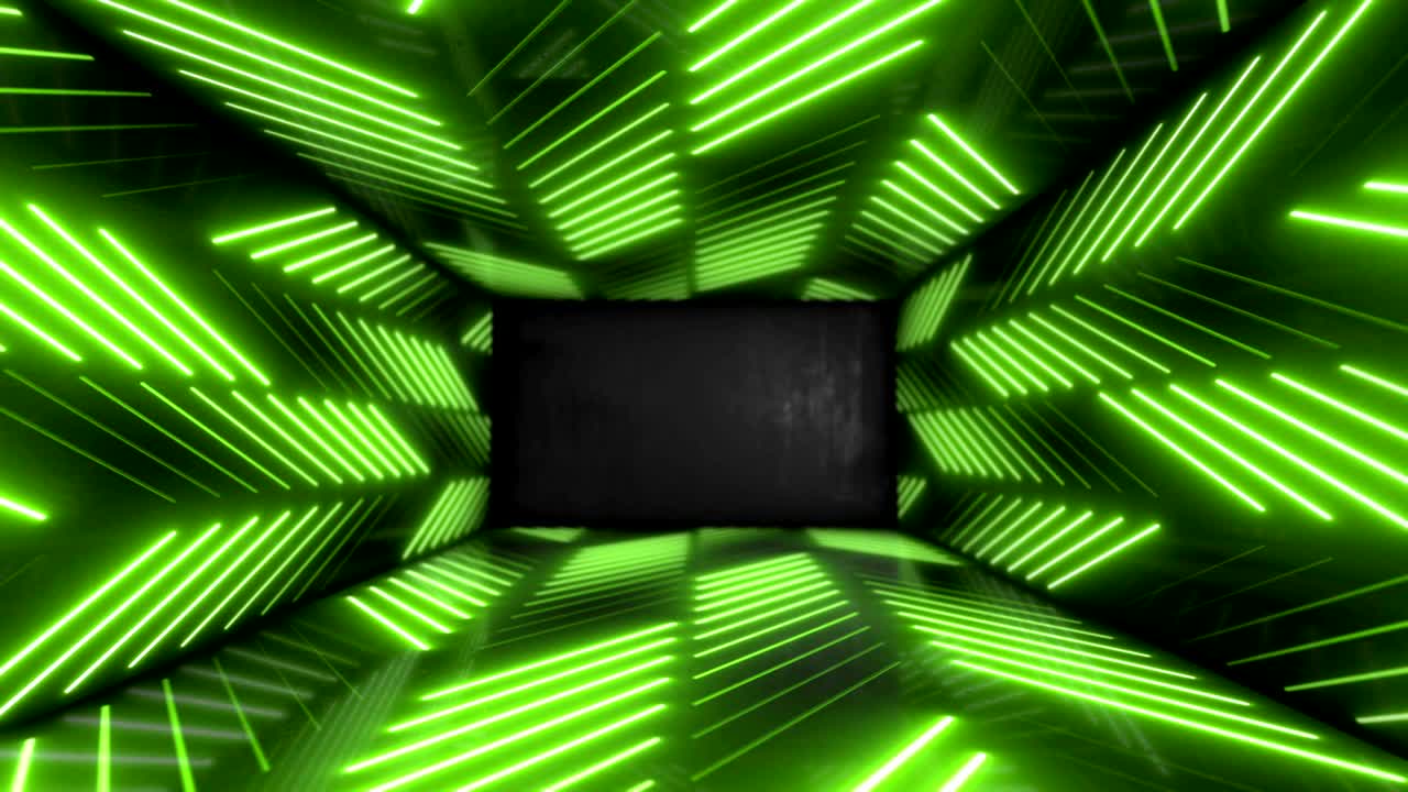 Neonová LED zářící světla Stargate Loop, abstraktní pozadí 4K.