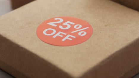 25% off cardboard boxes