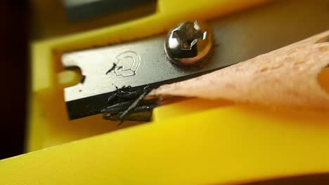 Pencil Shavings And Yellow Sharpener