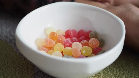 colorful jelly beans in a bowl