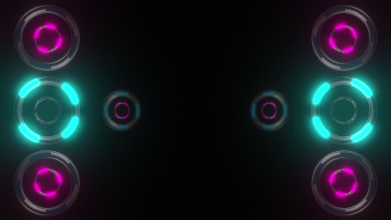 círculos de neón abstractos