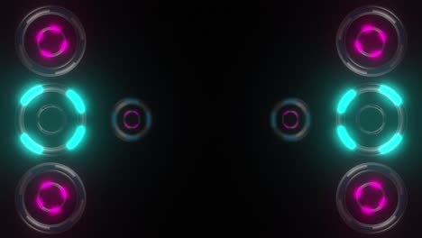 círculos de neón abstractos
