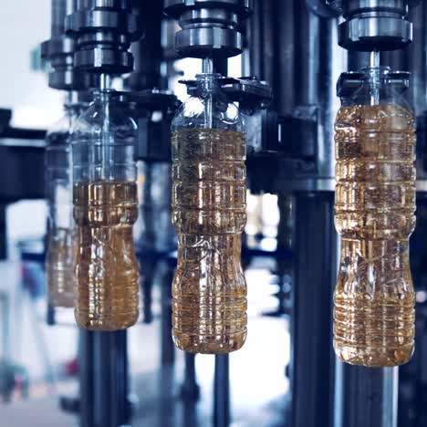automated bottling of liquid in a manufacturing plant