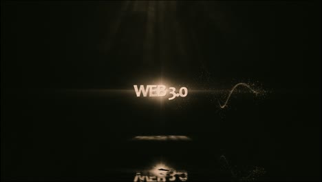 full text metaverse, web 3.0 and etc. full commercial tranisitions glowing particals logo