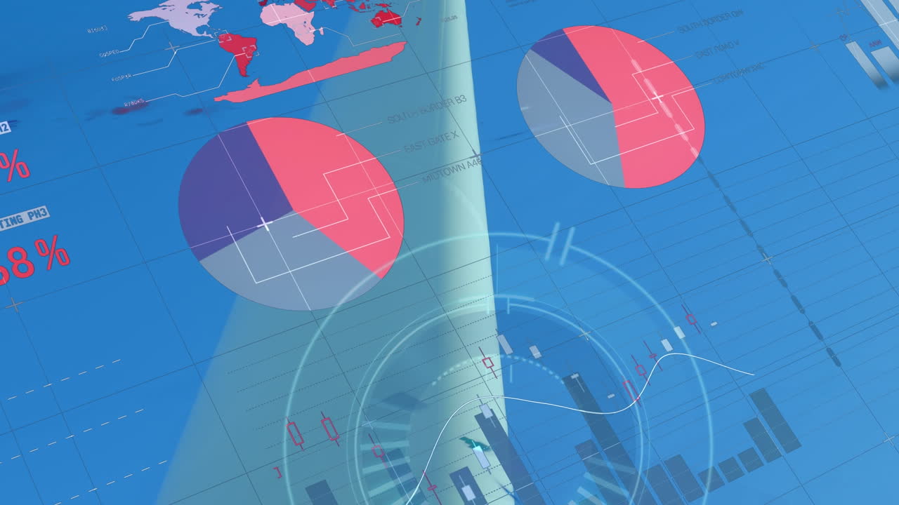 animación del procesamiento de datos sobre la turbina eólica