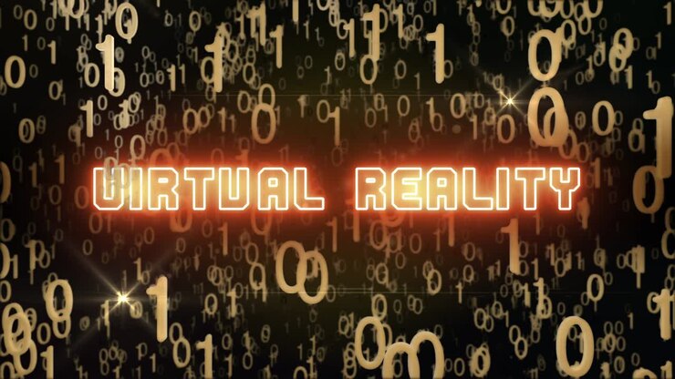 Golden Internet Virtual Reality with digital code