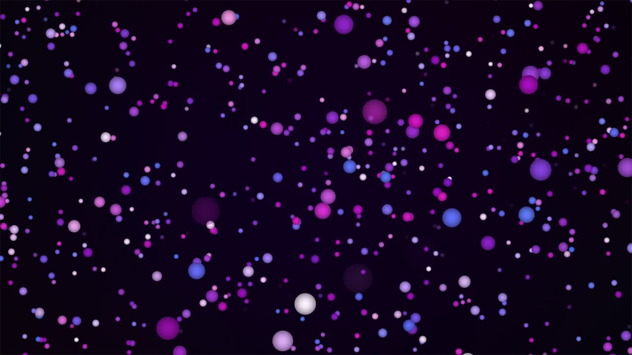 abstract motion background. beautiful multi-colored circles. Particles move fast and fly. pink and purple round shapes or Confetti