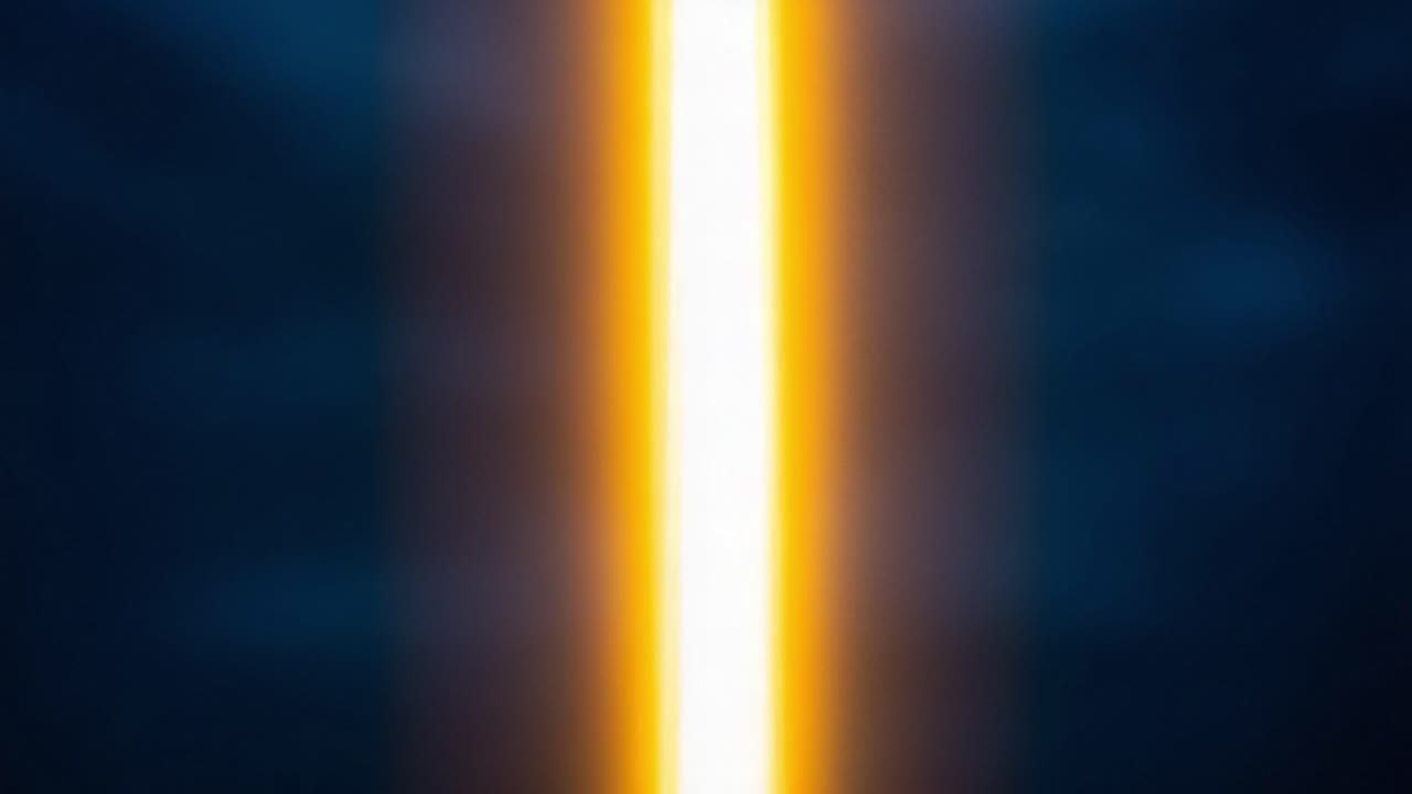 A Striking Visual of a Radiant Vertical Beam Illuminating the Darkened Sky, Capturing the Essence of Light and Energy in an Enigmatic Atmosphere