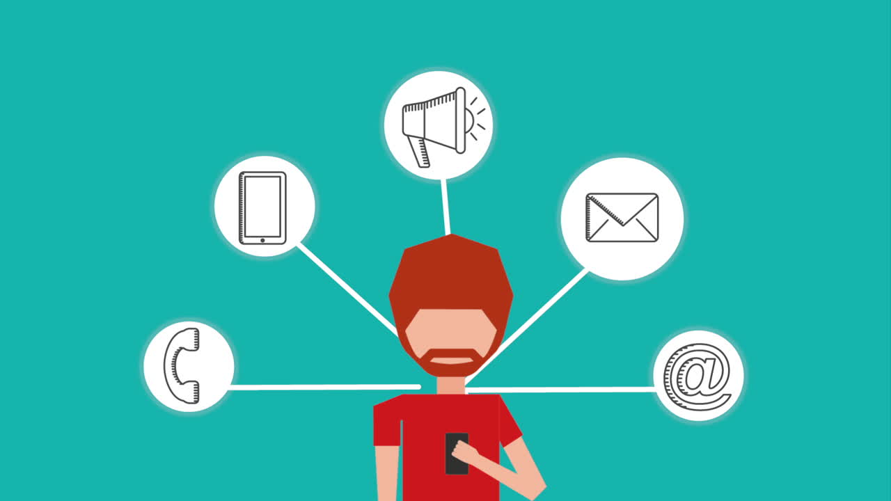 social media icon design, Video Animation