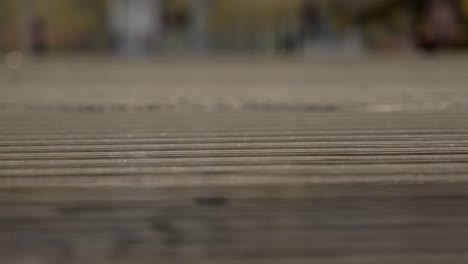 water ripples over concrete at waterpark. shallow dof