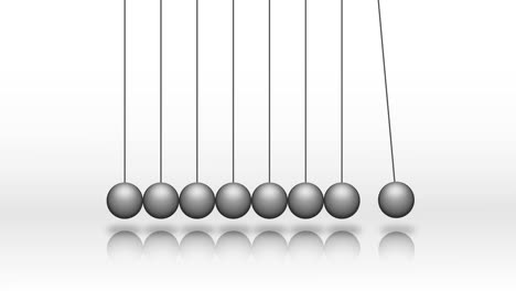 sequential motion of swinging spheres in newton's cradle