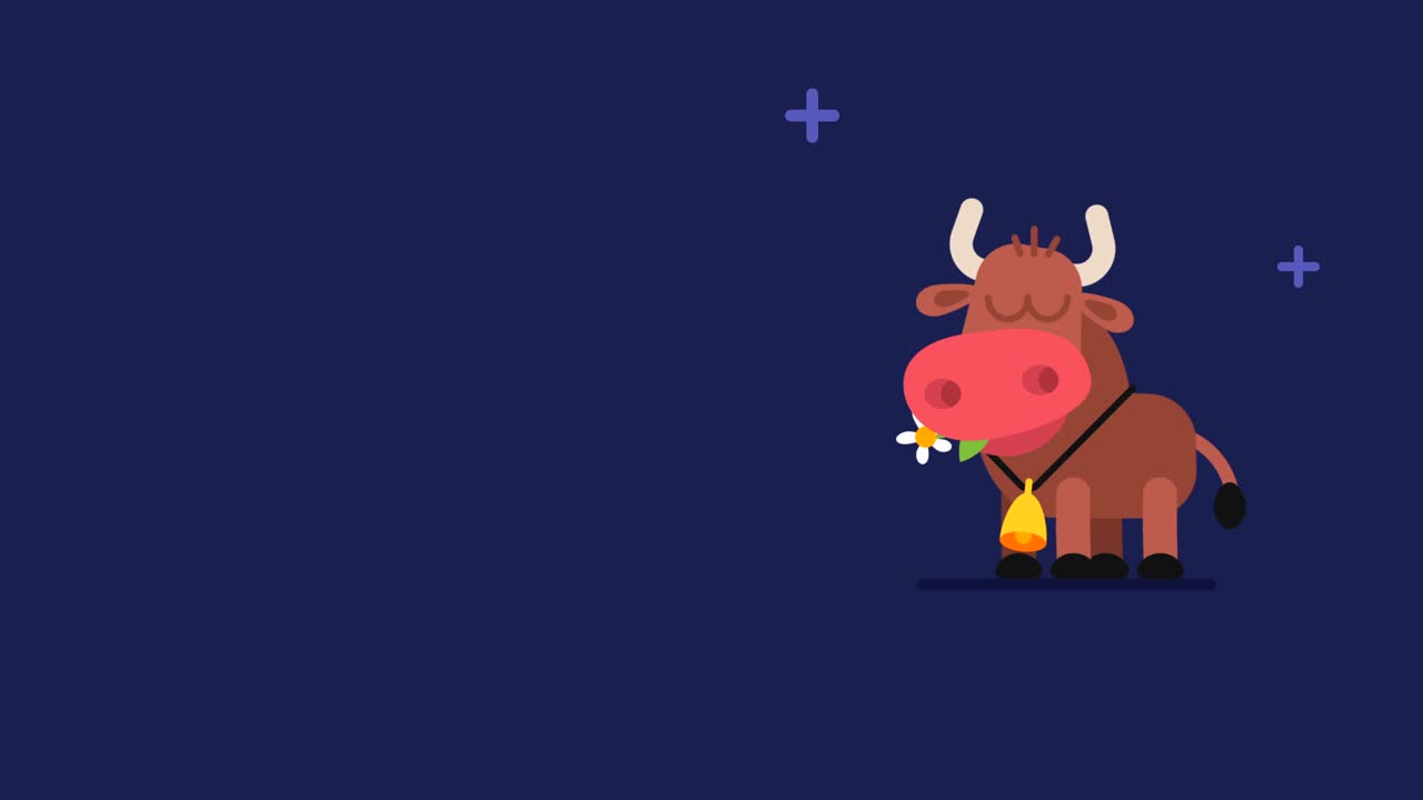 황소와 박이는 별 재미있는 동물 캐릭터 중국 별자리