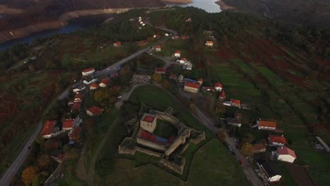 village of lindoso portugal aerial view