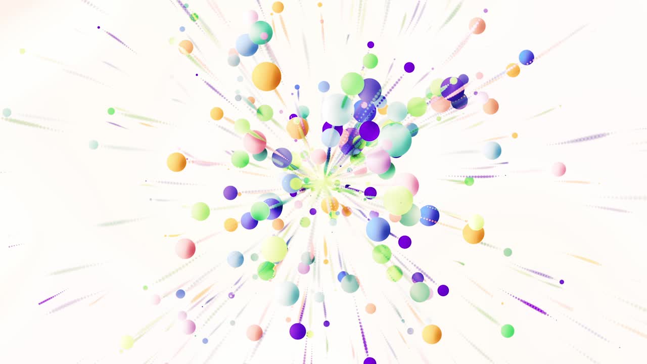 Abstract Colorful Geometric Pattern with Exploding Dots