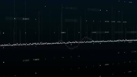 Animation-of-multiple-changing-numbers-and-data-processing-against-black-background