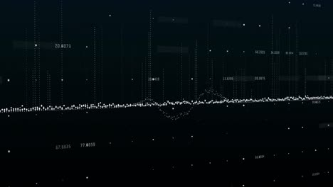 animation of multiple changing numbers and data processing against black background