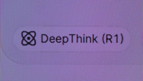 DeepThink (R1) Software Interface on Computer Screen