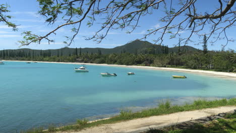 isle of pines tropical bay of kuto in pacific ocean, new caledonia, panoramic view