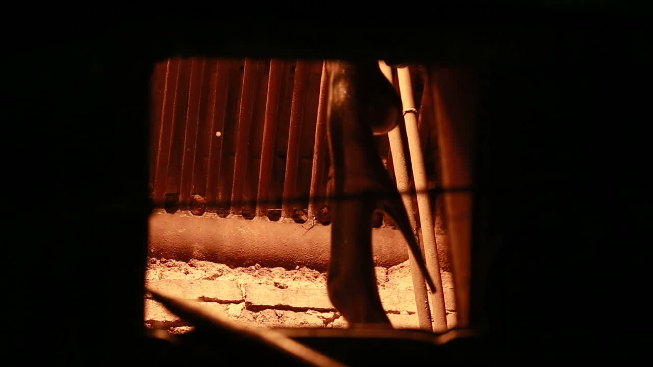 Liquid iron from metal ladle. Liquid iron from metal ladle pouring in castings at factory