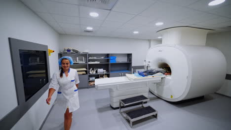 mri scan procedure in a hospital