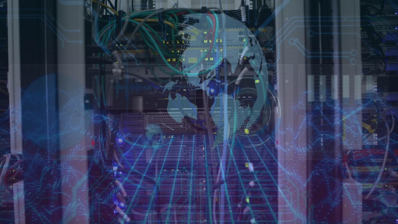 animación del globo y los datos a través de servidores