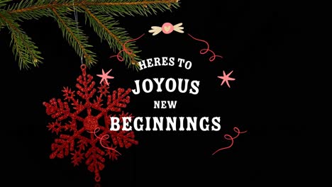 Animation-of-christmas-greetings-text-over-christmas-pattern-and-decoration