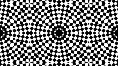 black and white checker board kaleidoscope