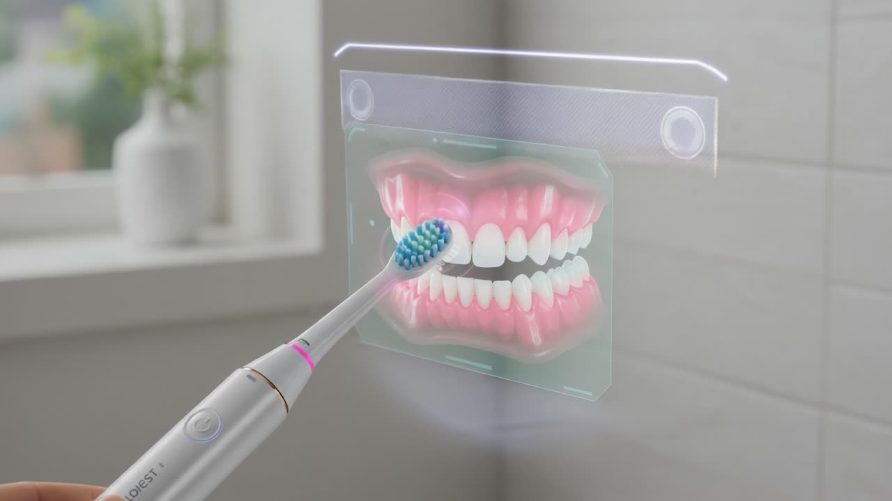 Innovative Oral Care Technology: A Futuristic Toothbrush Enhancing Dental Hygiene with Augmented Reality Displaying Teeth Health for Improved Brushing Experience