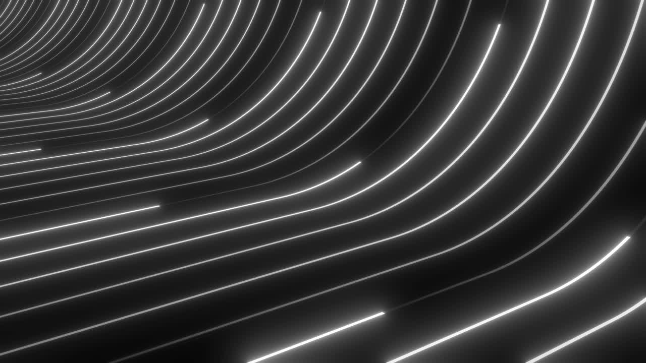 Abstract Neon Glowing Lines