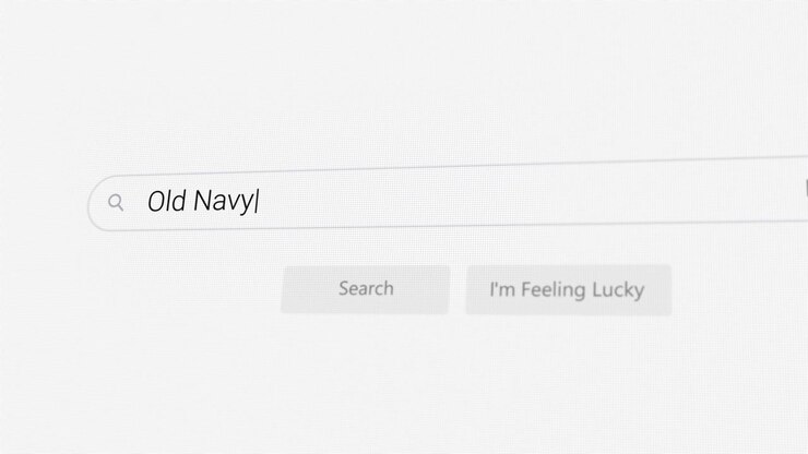 Ricerca di Old Navy sul browser Internet