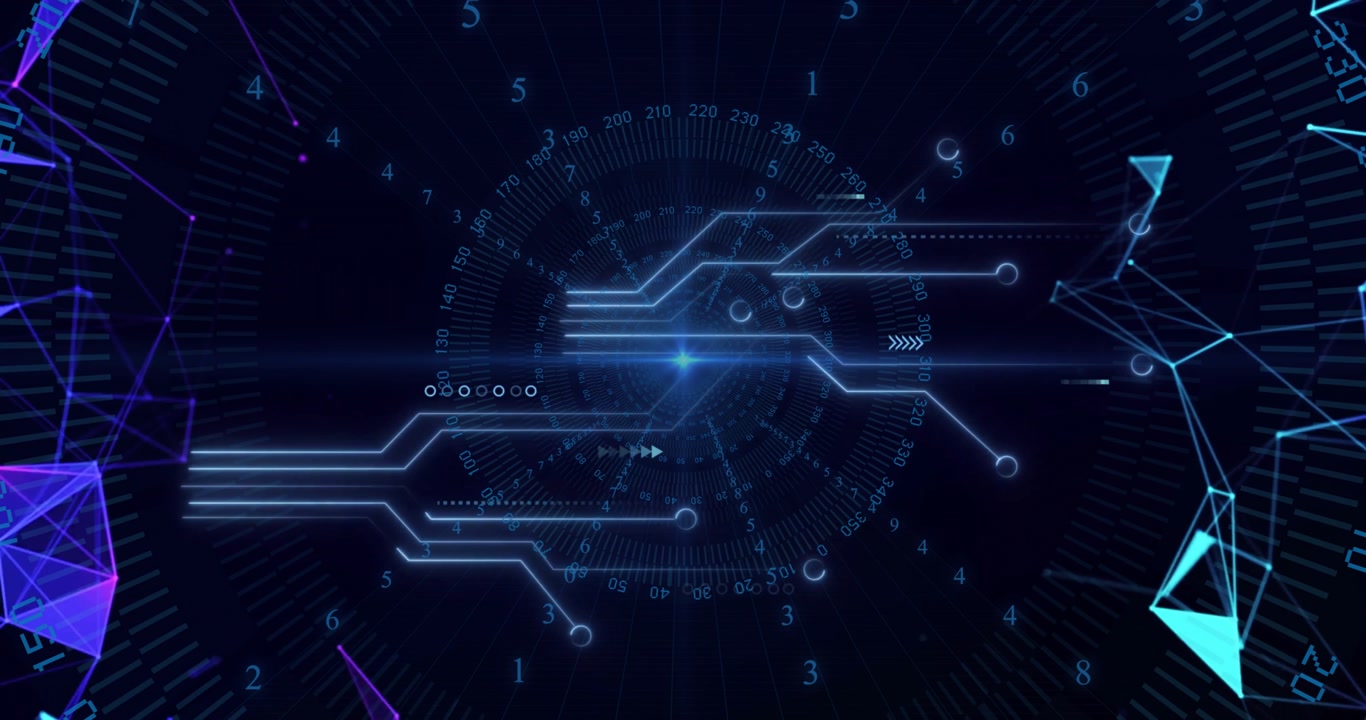 Animation of connections and data processing