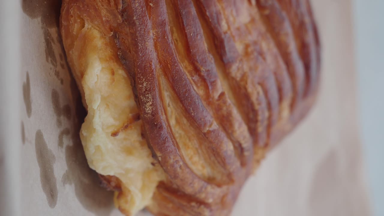 Close-up of a chocolate croissant