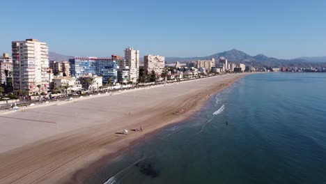 aerial view of playa de san juan, in alicante, spain