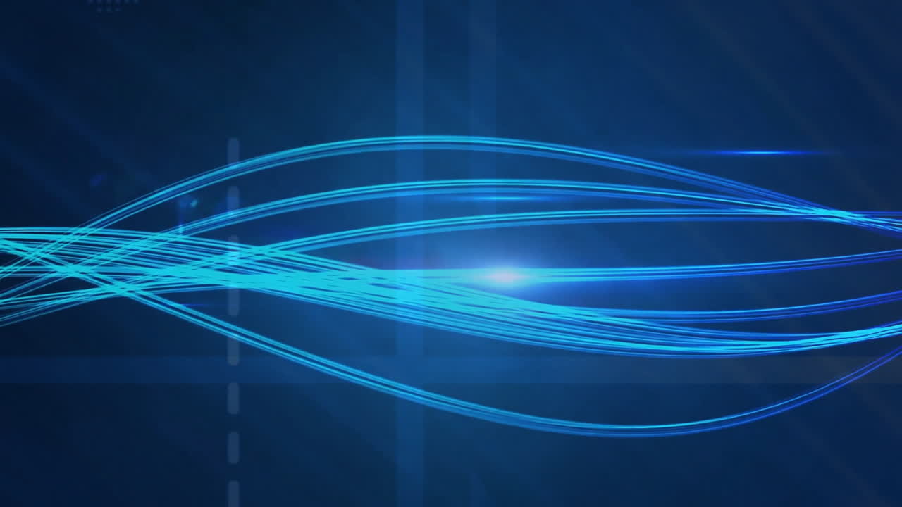 검은 바탕의 모양 위에 있는 빛의 흔적의 애니메이션