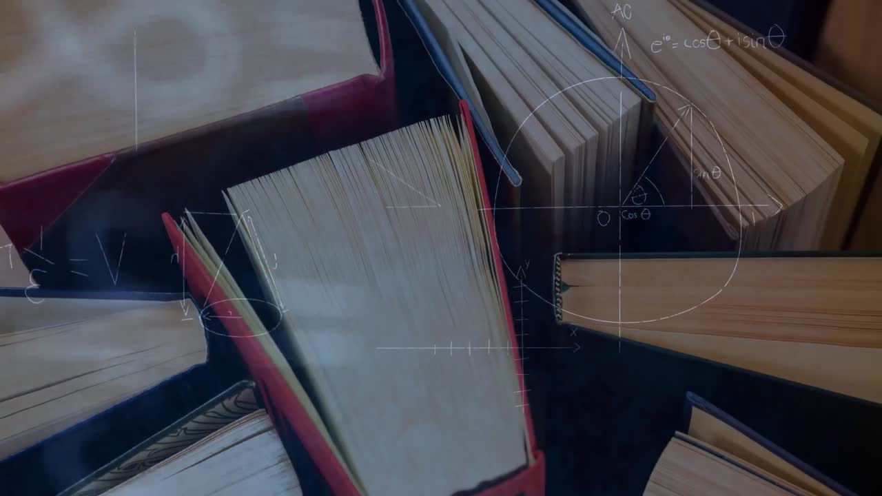 Animation of network of connections over schoolgirl using computer